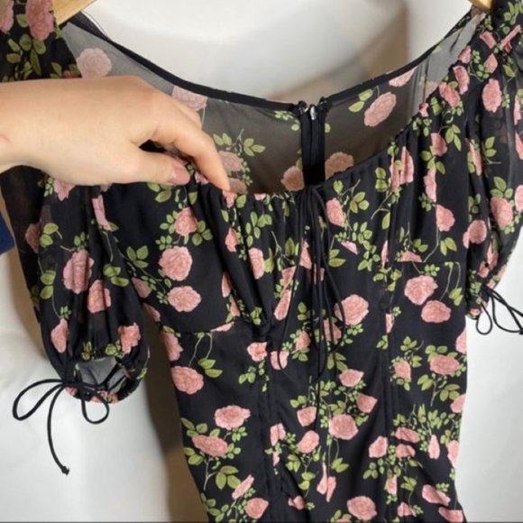 NWOT For Love and Lemons Biscotti Mini Dress Small - Picture 4 of 6